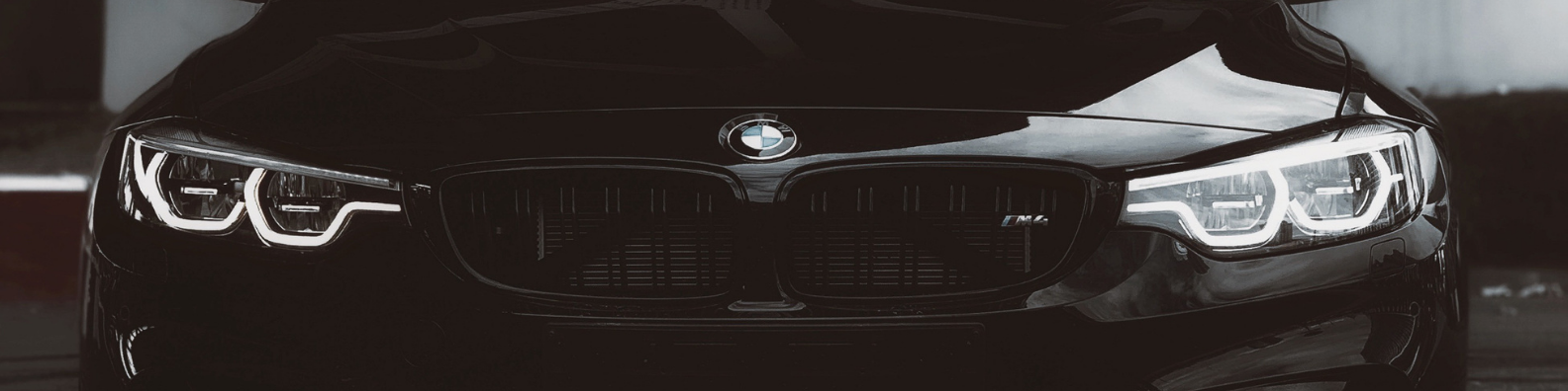 BMW hood view